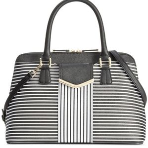 calvin klein on my corner saffiano leather satchel